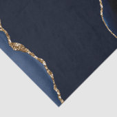 Blue and Faux Gold Glitter Marble Agate Tissuepapier (Detail)