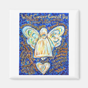 Blue and Gold Cancer Angel Magnet Magneet