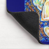 Blue and Gold Cancer Angel Mousepad Muismat (Hoek)