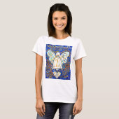 Blue and Gold Cancer Angel T-shirts (Voorkant volledig)