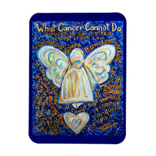 Blue and Gold Cancer kan Angel Magnet niet doen Magneet