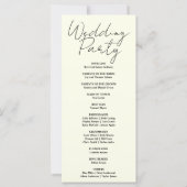 Blue and Gold Crescent Moon huwelijksprogramma (Achterkant)