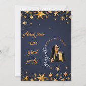 blue and gold elegant invitation (Devant)