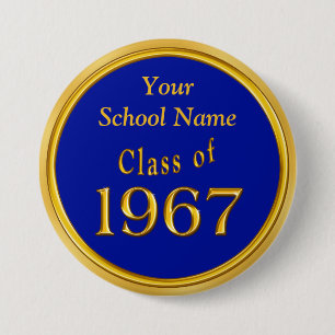 Blue and Gold High School Reünie geeft de voorkeur Ronde Button 7,6 Cm