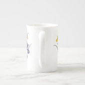 Blue and Gold Iris Redoute Bone China Mok (Achterkant)