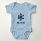 Blue and Gold Jewish Star van David Romper (Voorkant)