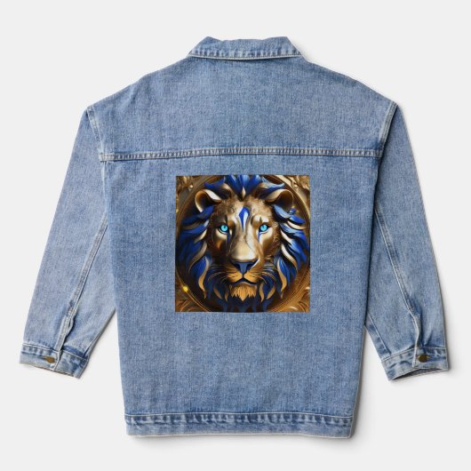 Blue And Gold Lion Head, (Verso)