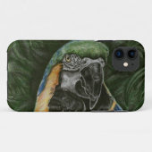 Blue and Gold Macaw Iphone Case (Achterkant (horizontaal))