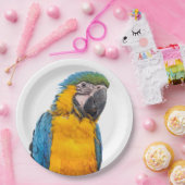 Blue and Gold Macaw Papieren Bordje (Feest)