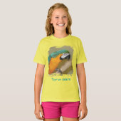 Blue And Gold Macaw Parrot Personalized T-shirt (Voorkant volledig)