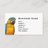 Blue and Gold Macaw Visitekaartje (Voorkant)