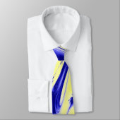 Blue and Gold Marble Designer Stropdas (Gebonden)