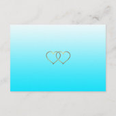 Blue and Gold Nautical Wedding Details Kaart (Achterkant)