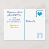Blue and Gold Stars Boy's Baby Shower Invitations (Dos)