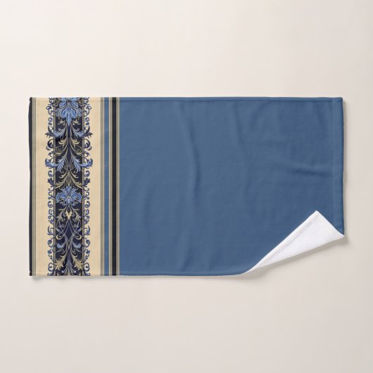 Blue and Gold Victorian Border (Serviette à main)