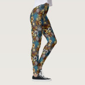 Blue and Gray Daisies Leggings (Droite)