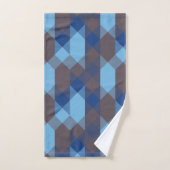 Blue and Gray geometric Bad Handdoek (Handdoek)
