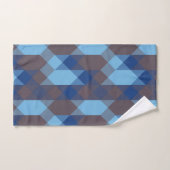 Blue and Gray geometric Bad Handdoek (Handdoek)