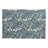 Blue and green botanical pattern kussensloop (Achterkant)