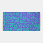 Blue and Green Doodle Desk Mat – Abstract Artistic (Recto)