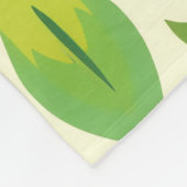 Blue and Green Floral Fleece Blanket Deken (Hoek)