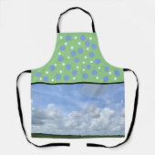Blue and Green Fun Sky Apron Schort (Voorkant)