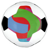 Blue and Green Geometric Pattern Soccer Ball (Tourné)