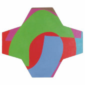 Blue and Green Geometric Pattern Soccer Ball (Plat)