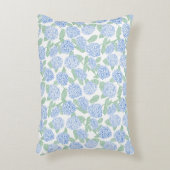 Blue and Green Hydrangea Floral Accent Kussen (Voorkant(Verticaal))
