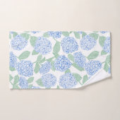 Blue and Green Hydrangea Floral Bath Towel Set (Serviette à main)