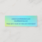 Blue and Green Ombre Mini Visitekaartje (Achterkant)