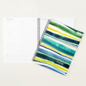 Blue and green stripes planner (Display)