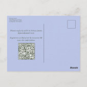 Blue and Green Sweet Country Floral Baby Shower Briefkaart (Achterkant)