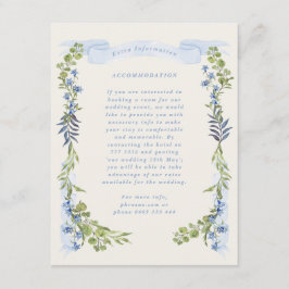blue and greenery garden crest wreath wedding informatiekaartje