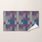 blue and mauve geometric pattern bad handdoek (Handdoek)