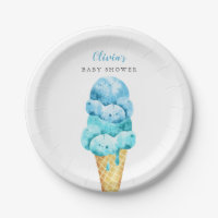 Blue and Mint Green Ice Cream Baby shower