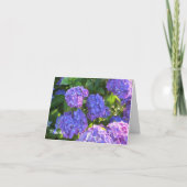 Blue and Paars Hydrangea Dank je Bedankkaart (Voorkant)