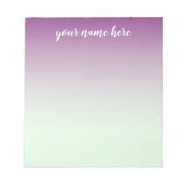 Blue and Paars Ombre Personalized Notitieblok