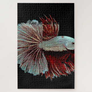 Blue and Pink Betta Splendens, SiameseFightingFish Legpuzzel