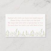 Blue and Pink Floral Diaper Card Insert Informatiekaartje (Voorkant)