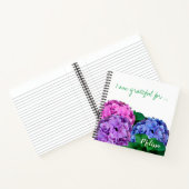 Blue and Pink Hydrangea Flowers, gepersonaliseerd Notitieboek (Binnen)