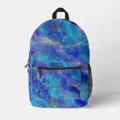 Blue And Purple Marble Pattern  Bedrukte Rugzak (Voorkant)