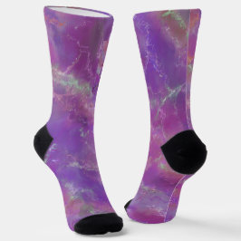 Blue And Purple Marble Pattern  Sokken