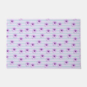blue and purple striped daisy pattern deurmat (Voorkant)