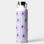 blue and purple striped daisy pattern waterfles (Voorkant)