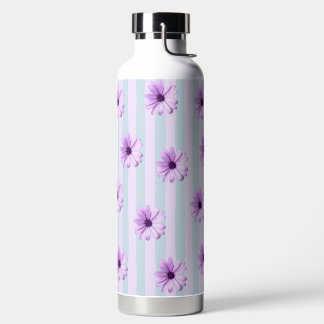 blue and purple striped daisy pattern waterfles
