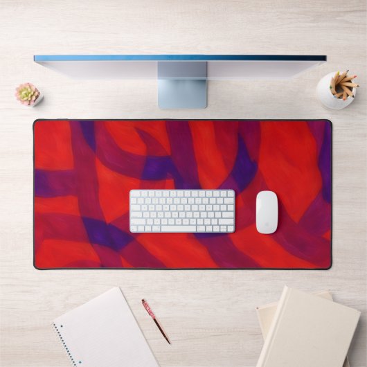 Blue and Red Desk Pad Art (Bureau 1)