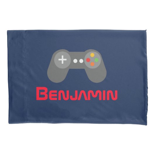 Blue and Red Video Game Controller Kussensloop (Voorkant)