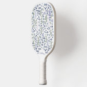 Blue and Sage Green Wildflower Pattern Pickleball Paddle (Links)