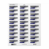 Blue and Silver Brushed Metal Etiket (Full Sheet)